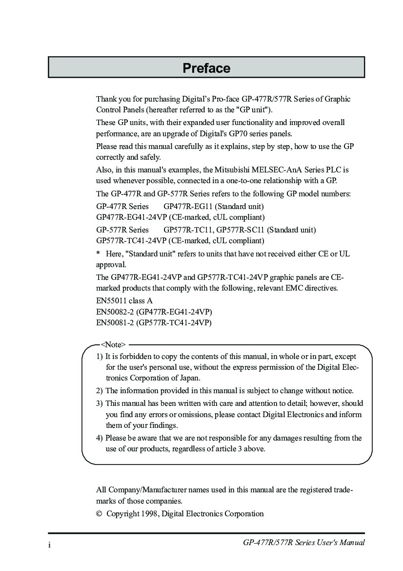 First Page Image of GP577R-TC11 Series Manual.pdf
